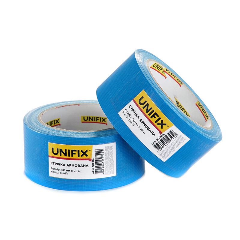 Фото Стрічка клейка армована синя 50мм*25м UNIFIX