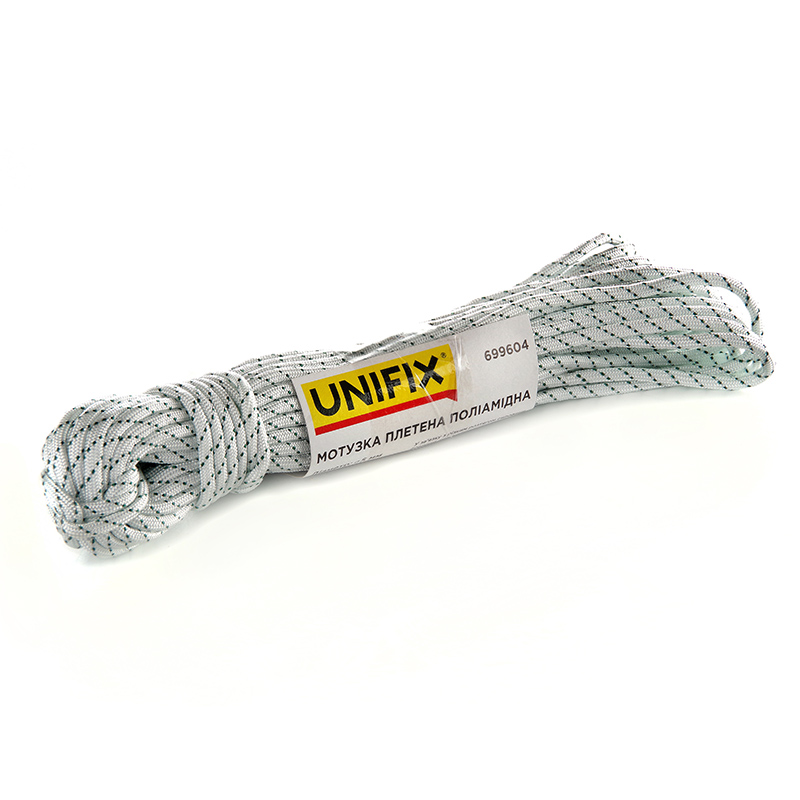 Фото Мотузка плетена поліамідна (капронова) 5мм 20м UNIFIX