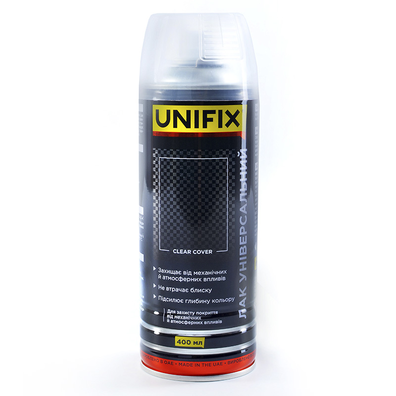 Фото Лак универсальный прозрачный акриловый глянец 400мл UNIFIX
