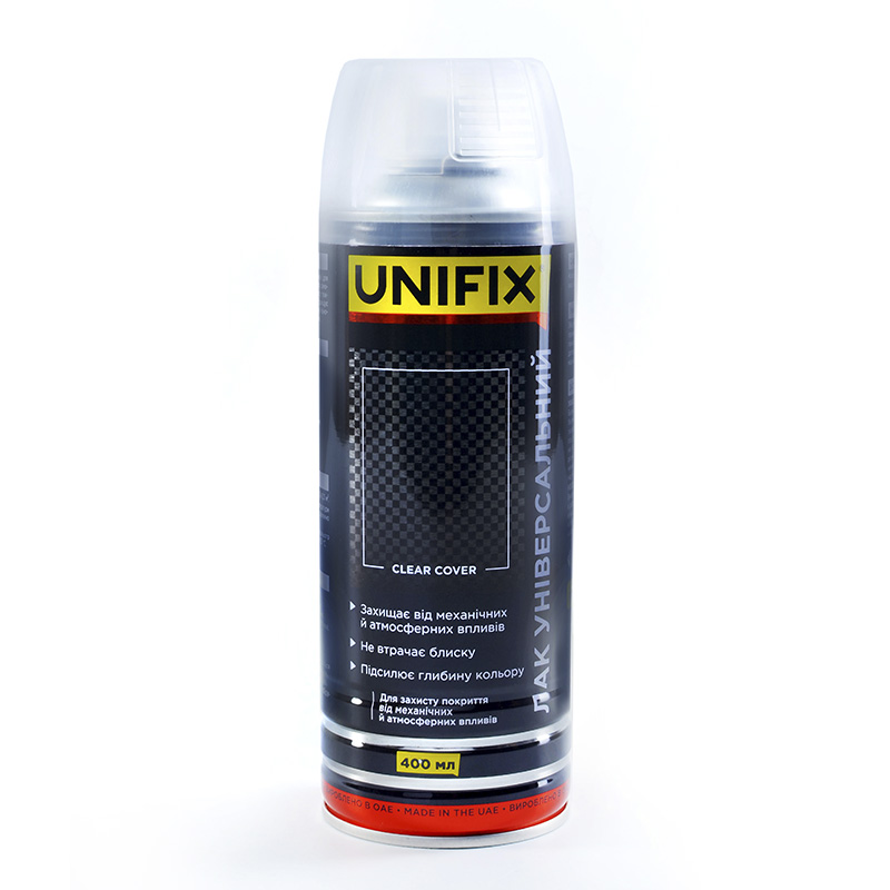 Фото Лак универсальный прозрачный акриловый мат 400мл UNIFIX