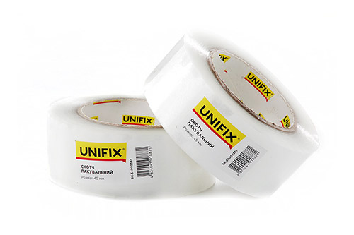 Стрічка клейка пакувальна SK50-54005561 500 45мм 50мкм UNIFIX
