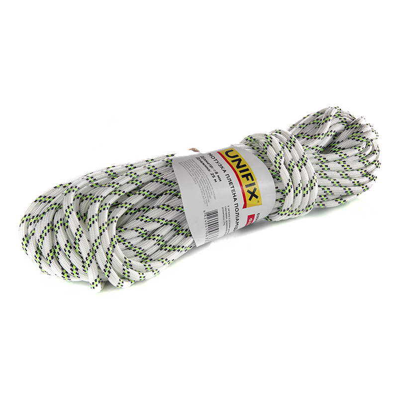 Фото Мотузка плетена поліамідна (капронова) ФАЛ 8мм 25м UNIFIX