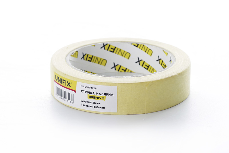 Фото Лента клейкая малярная MR-7520472P премиум 25мм*40м UNIFIX